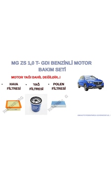 Mg Zs 1,0 Benzinli Motor 2022 Araçlar İçin Periyodik Bakım Filtre Seti 3Lü - Hava + Yağ F. + Polen Mg Zs 1,0 Benzinli Motor 2022 Araçlar İçin Periyodik Bakım Filtre Seti 3Lü - Hava + Yağ F. + Polen