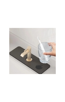 Su Emici Sihirli Lavabo Kenar Matı 38x13cm Mc-605 Koyu Gri