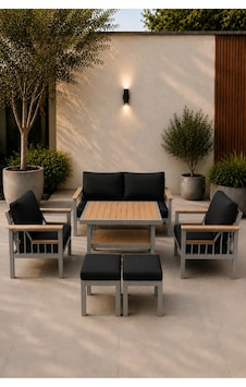 Sole Serisi Balkon Takımı, 2-1-1 Gri Bahçe Takımı, 2'li Koltuk 70x150, 2 Tekli Koltuk 70x70, Masa 70x110, 2 Puf Antrasit Sole Serisi Balkon Takımı, 2-1-1 Gri Bahçe Takımı, 2'li Koltuk 70x150, 2 Tekli Koltuk 70x70, Masa 70x110, 2 Puf Antrasit