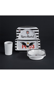 Neva N3375 Beşiktaş Lisanslı 3 Parça Mama Takımı Beyaz - Siyah Neva N3375 Beşiktaş Lisanslı 3 Parça Mama Takımı Beyaz - Siyah