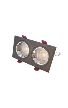 Siyah Krom Çiftli Sıva Altı Spot Cob Led Armatür Gu10 5w Beyaz Işık Diğer Siyah Krom Çiftli Sıva Altı Spot Cob Led Armatür Gu10 5w Beyaz Işık Diğer