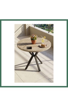En-cag Mutfak Masası 90 Cm Yuvarlak Masa Modern Metal Ayaklı Cafe Balkon Ofis Yemek Masası 9826 Traverten Bss En-cag Mutfak Masası 90 Cm Yuvarlak Masa Modern Metal Ayaklı Cafe Balkon Ofis Yemek Masası 9826 Traverten Bss
