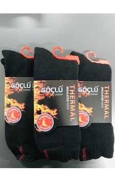Güçlü 3'Lü Termal Kışlık Çorap Siyah
