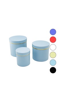 Ekmek Kutusu & Sepeti 3pcs Yuvarlak Mat Renkli - Düz Renk Karton Hediye Kutusu 18-16-12cm Çok renkli Ekmek Kutusu & Sepeti 3pcs Yuvarlak Mat Renkli - Düz Renk Karton Hediye Kutusu 18-16-12cm Çok renkli
