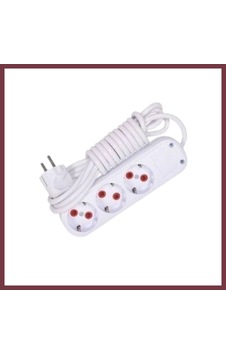 Storeşahin Sade 3'li Priz 5 M Shn0720 Storeşahin Sade 3'li Priz 5 M Shn0720