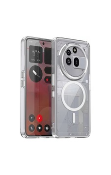 Caseonn Nothing Phone 3a Pro Kılıf Magsafe Özellikli Sararmaz Kristal Sert Kapak Şeffaf
