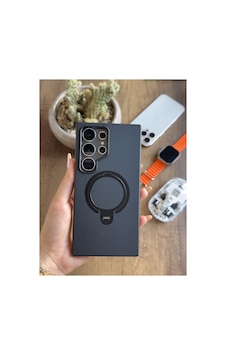 Samsung Galaxy S24 Ultra Uyumlu Karbon Desenli Standlı Ve Magsafe Uyumlu Kılıf Soocase700 Samsung Galaxy S24 Ultra Uyumlu Karbon Desenli Standlı Ve Magsafe Uyumlu Kılıf Soocase700