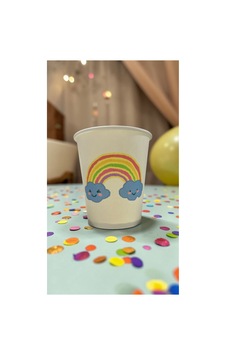 Gökkuşağı-yaz-unicorn Doğumgünü Parti Temalı Tek Kullanımlık 7 Oz 50 Adet Karton Bardak 1 Gökkuşağı-yaz-unicorn Doğumgünü Parti Temalı Tek Kullanımlık 7 Oz 50 Adet Karton Bardak 1