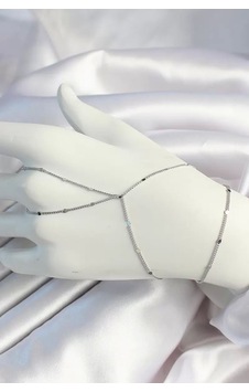 Pirinç Gümüş Renk Parçalı Ezme Zincirli Şahmeran - Tj-sn643 Açık Yeşil
