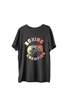 Top Glory Boxingw Baskılı Penye Boks Sporcu T-Shirt Top Glory Boxingw Baskılı Penye Boks Sporcu T-Shirt