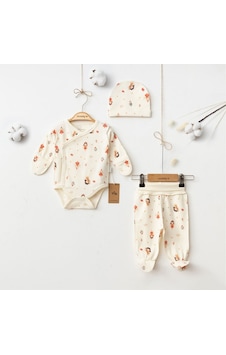 Ciccim Baby Peri Kızı Kruvaze 3'lü Takım 5073 Krem Ciccim Baby Peri Kızı Kruvaze 3'lü Takım 5073 Krem