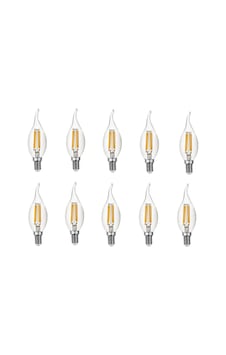 4w E14 Led Flamanlı Şeffaf Kıvrık Günışığı Buji Ampül10 Adet 4w E14 Led Flamanlı Şeffaf Kıvrık Günışığı Buji Ampül10 Adet