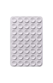 Maks Technology Kare Öpücüklü Tek Taraflı Silikon Tutucu 5,50cm X 8cm - Açık Gri