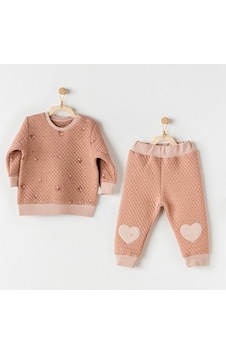 Andywawa Be Strong 2'li Bebek Takımı AC24065 Gülkurusu Andywawa Be Strong 2'li Bebek Takımı AC24065 Gülkurusu
