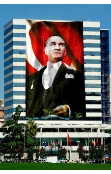Atatürk Poster Bayrak 600x900 Raşel Standart