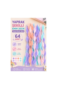 Pastel Renkli Yaprak Şekilli Şönil 30 Cm 6mm 64 Adet Karışık Pastel Renkler Tüylü Peluş Elişi Hobi Okul Öncesi Kreş Pastel Renkli Yaprak Şekilli Şönil 30 Cm 6mm 64 Adet Karışık Pastel Renkler Tüylü Peluş Elişi Hobi Okul Öncesi Kreş