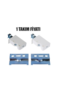 Modül Askı Bağlantı Elemanı Beyaz Takım Krom Modül Askı Bağlantı Elemanı Beyaz Takım Krom