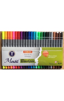 Masis Double 24’Lü Brush/Fineliner Kalem Seti Masis Double 24’Lü Brush/Fineliner Kalem Seti