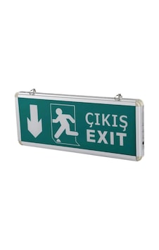 Mey İthalat Cata 9167 Ledli Aşağı Ok Exit Çıkış Armatürü 3 Saat Akülü