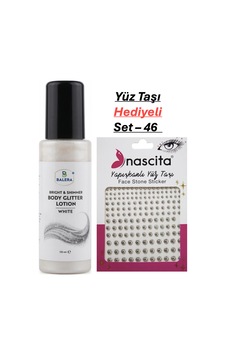 Vücut Losyonu Beyaz Simli 125 Ml & Yüz Taşı Hediyeli-46