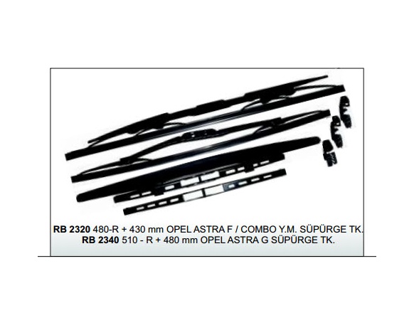 Silecek Süpürgesi 510mm+480mm Rb2340 Opel Astra G Takim Remark Rem R002 1455 2'li Avantaj Paketi M Silecek Süpürgesi 510mm+480mm Rb2340 Opel Astra G Takim Remark Rem R002 1455 2'li Avantaj Paketi M