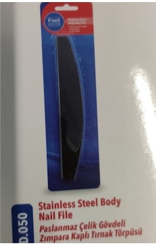 Foot Doctor Paslanmaz Çelik Gövdeli Zımpara Kaplı Tırnak Törpüsü