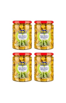 Burcu Taze Bamya Konservesi 550 Gr Cam X 4 Adet