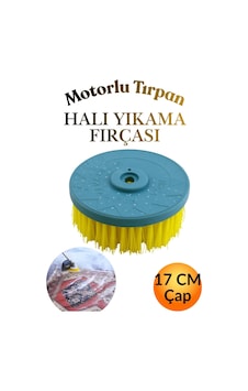 17 Cm Endüstriyel Halı Yıkama Fırçası -motorlu Tırpan Makinesi Başı Uyumlu Aparatı 1 Adet Silindir Yuvarlak Sert Uçlu Motorlu Makine Tırpan Başı