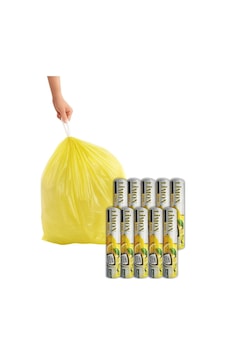 Arvale Büyük Boy 65x70 Limon Kokulu Büzgülü Çöp Poşeti 100 Adet