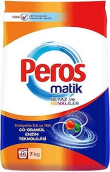 Peros Matik Toz Deterjan Beyaz Ve Renkliler 7 Kg - 46 Yıkama Peros Matik Toz Deterjan Beyaz Ve Renkliler 7 Kg - 46 Yıkama