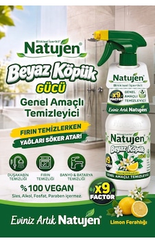 Natujen Genel Amaçlı Temizleyici Beyaz Köpük Gücü Limon Ferahlığı X9 Factor 1000 Ml. Natujen Genel Amaçlı Temizleyici Beyaz Köpük Gücü Limon Ferahlığı X9 Factor 1000 Ml.
