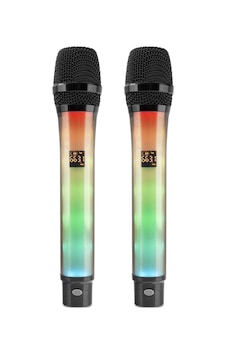 Büro Ev Ofis si İçin Siyah Rgb Profesyonel Kablosuz Uhf 2 Mikrofonlu Set Büro Ev Ofis si İçin Siyah Rgb Profesyonel Kablosuz Uhf 2 Mikrofonlu Set