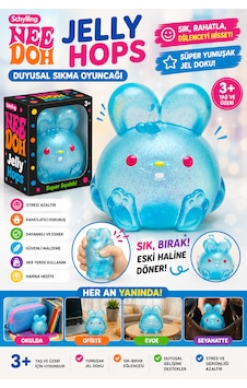 Schylling Needoh Jelly Hops Sıkılabilir Squishy Oyuncak Mavi Schylling Needoh Jelly Hops Sıkılabilir Squishy Oyuncak Mavi