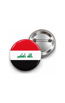 Irak Bayrağı - 58mm Rozet Çok Renkli