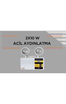 Çift Spot Led Acil Durum Aydınlatma Armatürü Çok Renkli