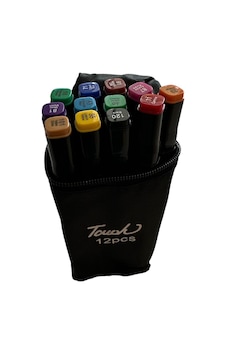 Touch Artist Çift Uçlu Marker Kalem Seti 12li Özel Bez Çantasın Touch Artist Çift Uçlu Marker Kalem Seti 12li Özel Bez Çantasın