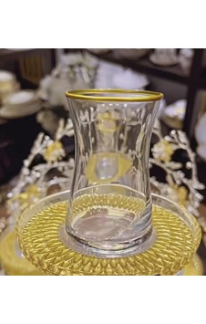 Melis 6'lı Çay Takımı 12 Parça Altın