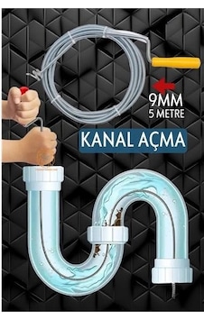 Profesyonel Kanal Açma Sprali Kanal Gider Tıkanık Açıcı 5 Mt