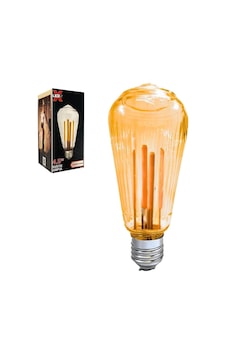 Ayt Ledx St-64 Kırılmaz Gövde 4,5 Watt Çizgili Rustik Ampul Dekoratif Lamba Aytınlatma Ayt Ledx St-64 Kırılmaz Gövde 4,5 Watt Çizgili Rustik Ampul Dekoratif Lamba Aytınlatma