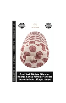 Özel Seri Stüdyo Ekipmanı Konfor Rahat Kırmızı Mandala Desen Bolster Sünger Dolgu Özel Seri Stüdyo Ekipmanı Konfor Rahat Kırmızı Mandala Desen Bolster Sünger Dolgu