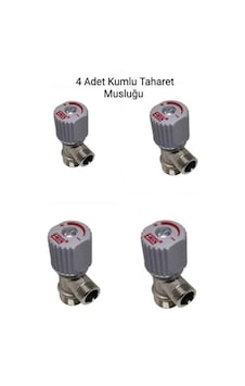 Kumlu Çevirmeli Taharet Ara Musluğu Ayna + Keten Ile 4 Adet Gri Kumlu Çevirmeli Taharet Ara Musluğu Ayna + Keten Ile 4 Adet Gri