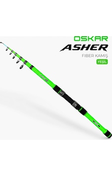 Oskar Asher Teleskobik 210cm Yeşil Olta Kamışı 1 Oskar Asher Teleskobik 210cm Yeşil Olta Kamışı 1