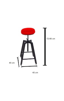 Bar Taburesi Ayarlanabilir - Kırmızı Çok Renkli Bar Taburesi Ayarlanabilir - Kırmızı Çok Renkli