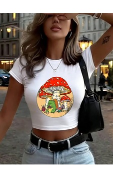 Noıssey Kurbağa Kinting Mantar Baskılı Babby Teet-shirt Yaz Yumuşak Yüksek Elastik Üstler O-boyun K Beyaz Noıssey Kurbağa Kinting Mantar Baskılı Babby Teet-shirt Yaz Yumuşak Yüksek Elastik Üstler O-boyun K Beyaz