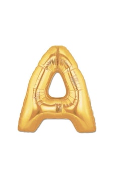 34 İnç A Gold Renk Harf Folyo Balon 34 İnç A Gold Renk Harf Folyo Balon