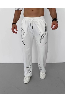 Modavra Unisex Dijital Baskılı Eşofman Altı - Beyaz 001 Modavra Unisex Dijital Baskılı Eşofman Altı - Beyaz 001