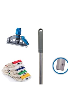 Umbex Plus 5 Moplu 1 Sap 1 Aparatlı Takım Temizlik Arabası Yedek Mop Seti Umbex Plus 5 Moplu 1 Sap 1 Aparatlı Takım Temizlik Arabası Yedek Mop Seti