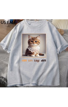 Flood Of Style Bebek Lazanya Kedi T-shirt Eurot-shirt Festival Festival T Shirt Komik Erkek Kadın Tshir Gri Flood Of Style Bebek Lazanya Kedi T-shirt Eurot-shirt Festival Festival T Shirt Komik Erkek Kadın Tshir Gri