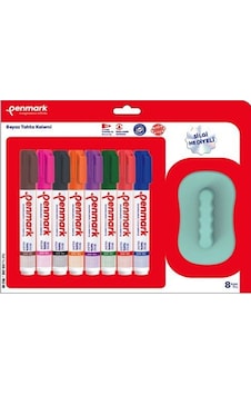 Penmark Beyaz Tahta Kalemi 8li Set ve Silgi Hediyeli HS-305-TKS-0 Penmark Beyaz Tahta Kalemi 8li Set ve Silgi Hediyeli HS-305-TKS-0