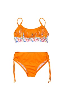 Endeep Kız Çocuk Püskül Detaylı Turuncu Bikini Takımı Turuncu Endeep Kız Çocuk Püskül Detaylı Turuncu Bikini Takımı Turuncu